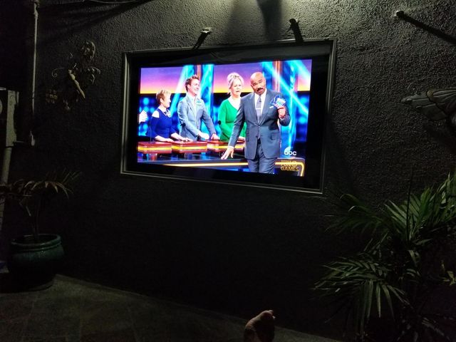 Courtyard TV at Night by Dr. Gadget, Los Angeles CA