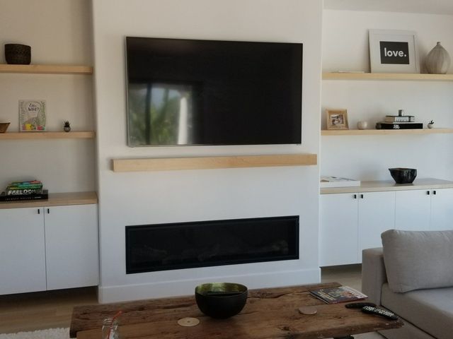Living Room TV Over Fireplace by Dr. Gadget, Los Angeles CA